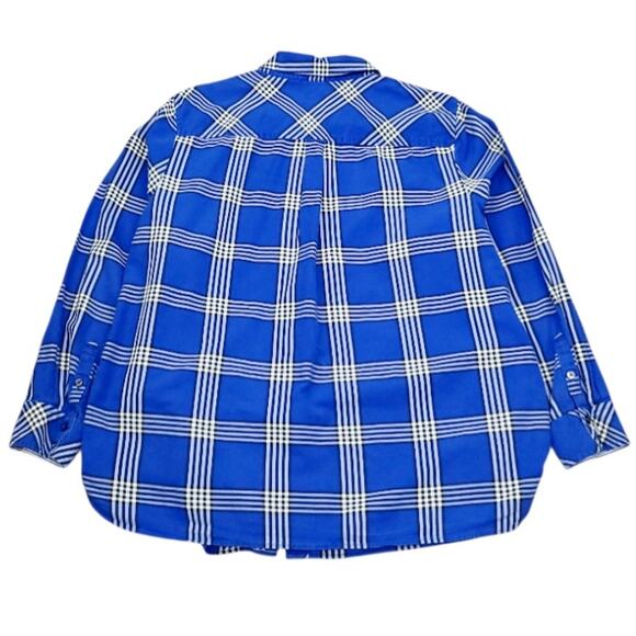 Talbots Plus Sz L Plaid Flannel Shirts Lot of 3 EUC Cotton/Metallic Cozy Winter - Picture 7 of 14
